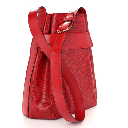 Louis Vuitton Epi Sac D'epaule Castillan Red 3 of 10