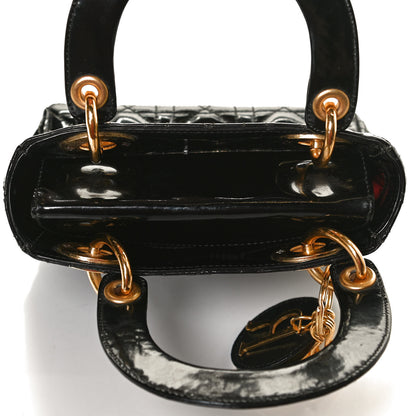 Christian Dior Patent Cannage Mini Lady Dior Black 4 of 17