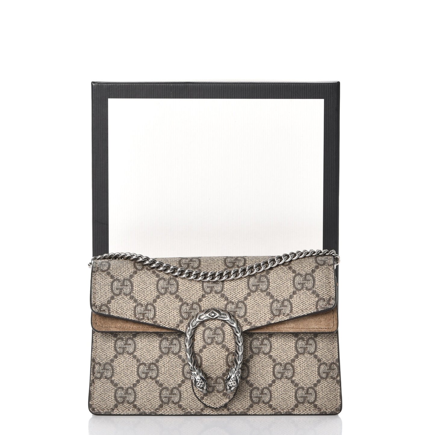 GG Supreme Monogram Super Mini Dionysus Shoulder Bag Taupe