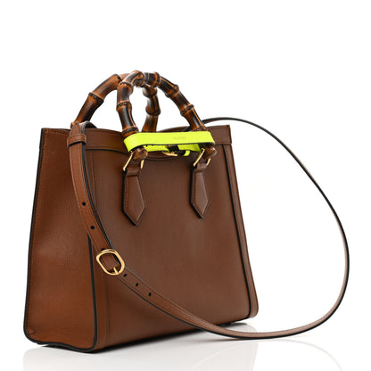 Gucci Wonka Grain Calfskin Small Diana Tote Bag Cuir Yellow Fluo 3 of 13