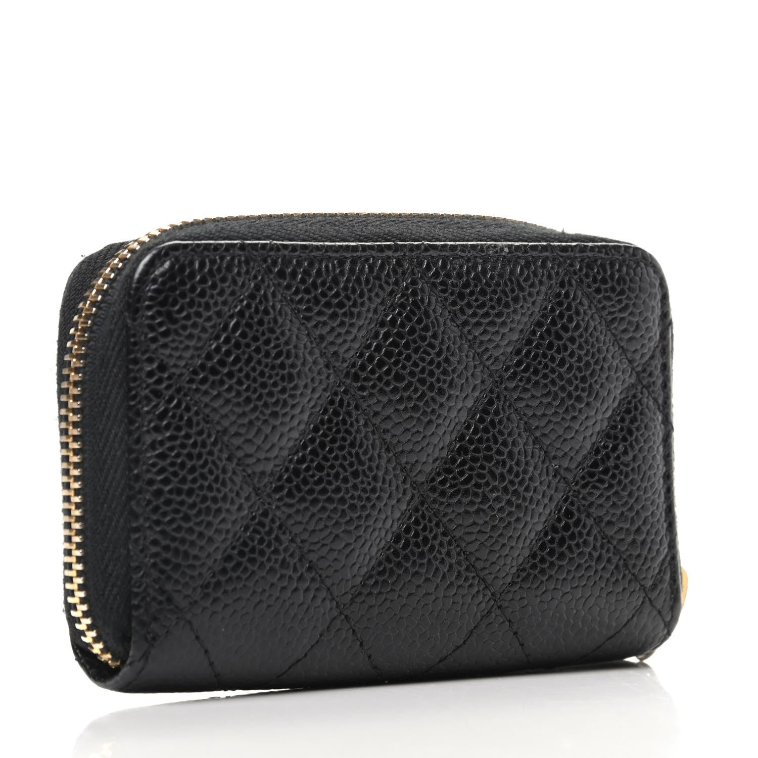 Chanel Caviar Quilted Zip Coin Purse Black 3 of 8