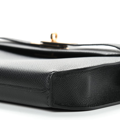Hermes Epsom Kelly Depeches 25 Pouch Black 8 of 8