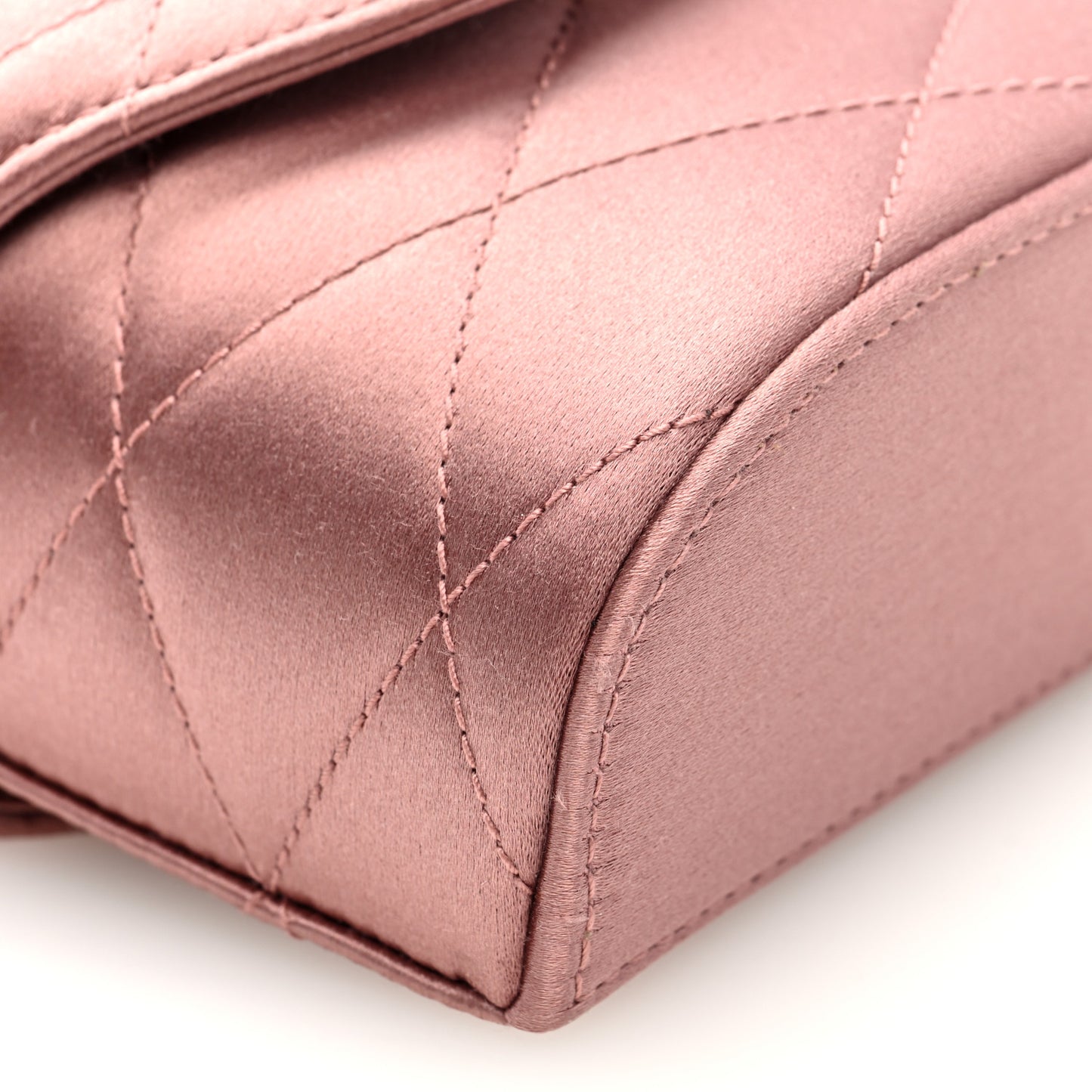 Satin Matelasse Monogram Micro June Box Bag Dragee