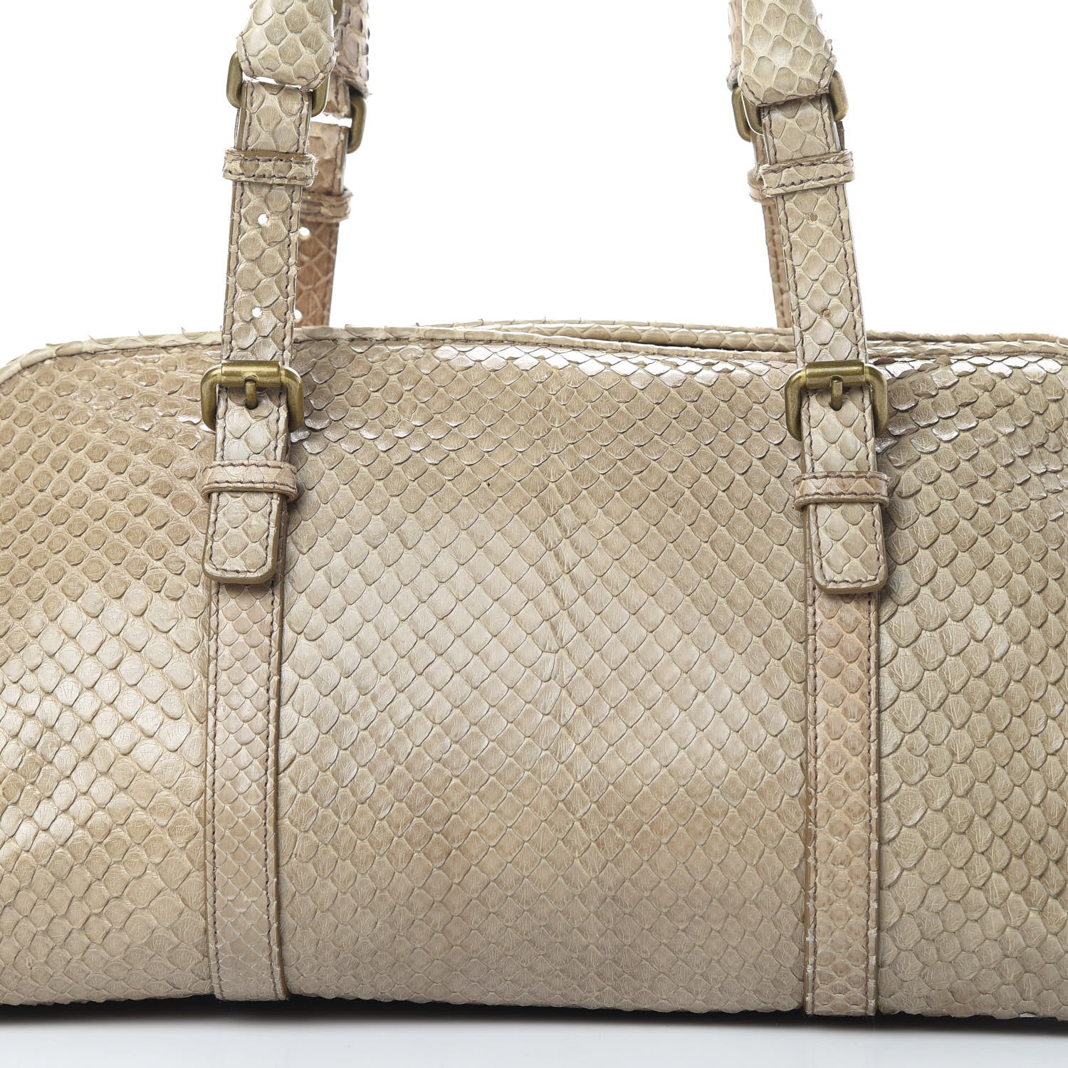Bottega Veneta Snakeskin Montaigne Satchel Limo 8 of 15