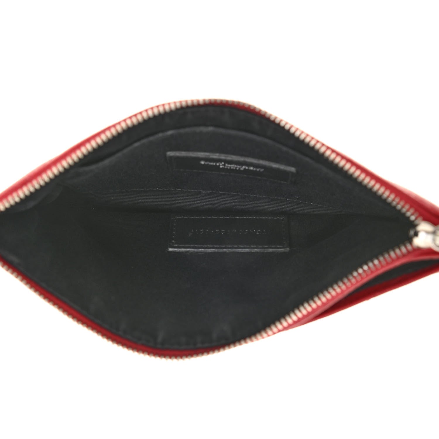 Saint Laurent Grain De Poudre Chevron Monogram Bill Pouch Bandana Red 5 of 13