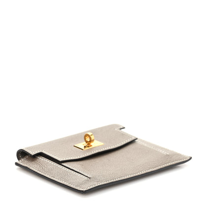 Hermes Chevre Chandra Kelly Pocket Compact Wallet Etoupe 4 of 7