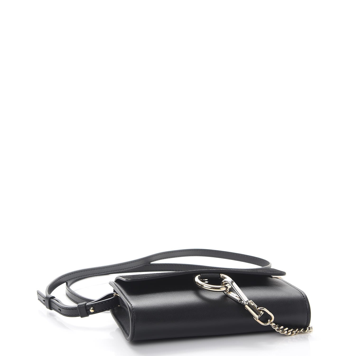 Chloe Suede Calfskin Mini Faye Shoulder Bag Black 4 of 7