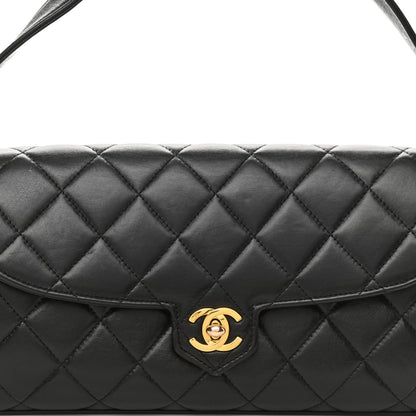 Chanel Lambskin Quilted CC Flap Shoulder Bag Black 8 of 12