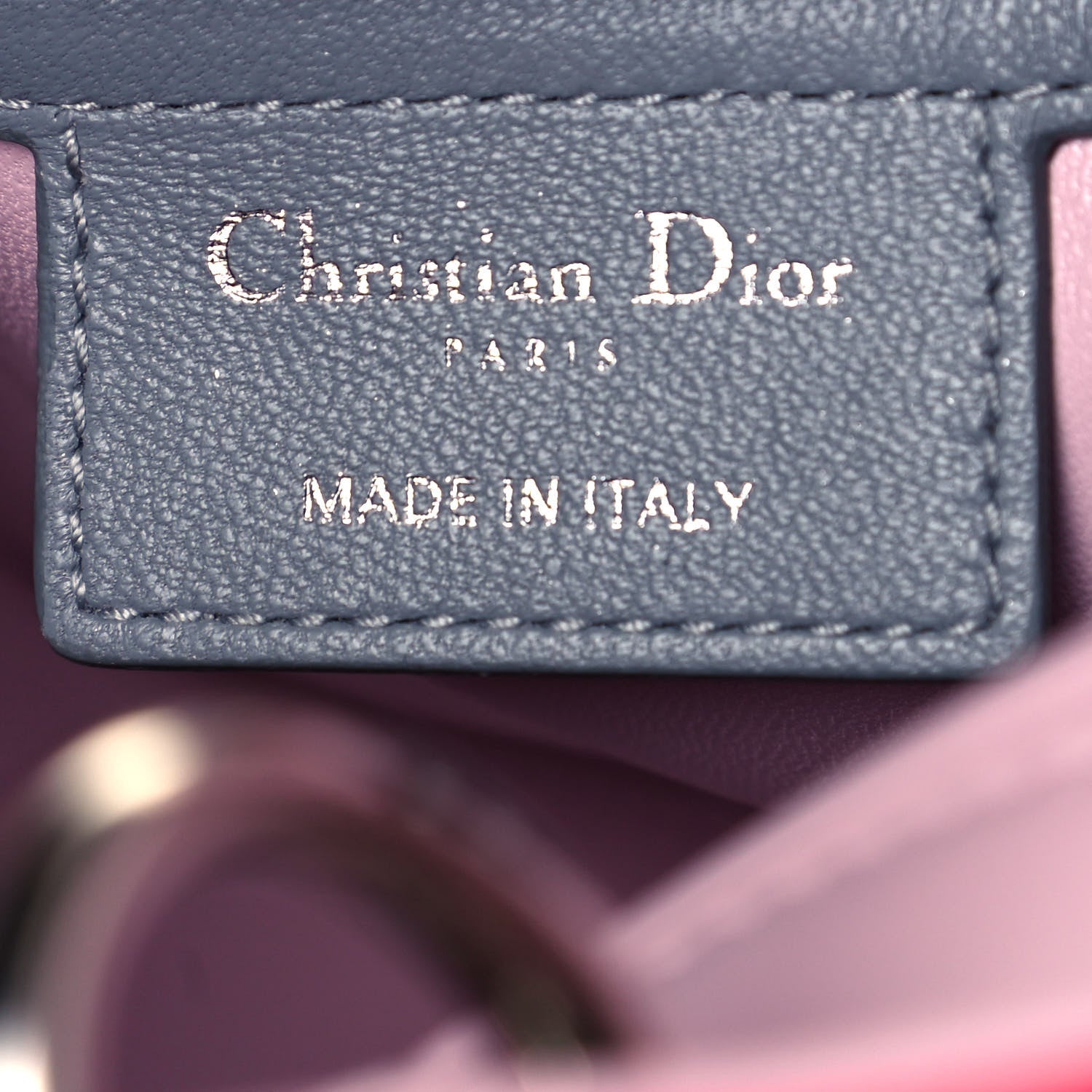 Christian Dior Lambskin Cannage Medium Tri-Color Lady Dior Fuchsia 5 of 13