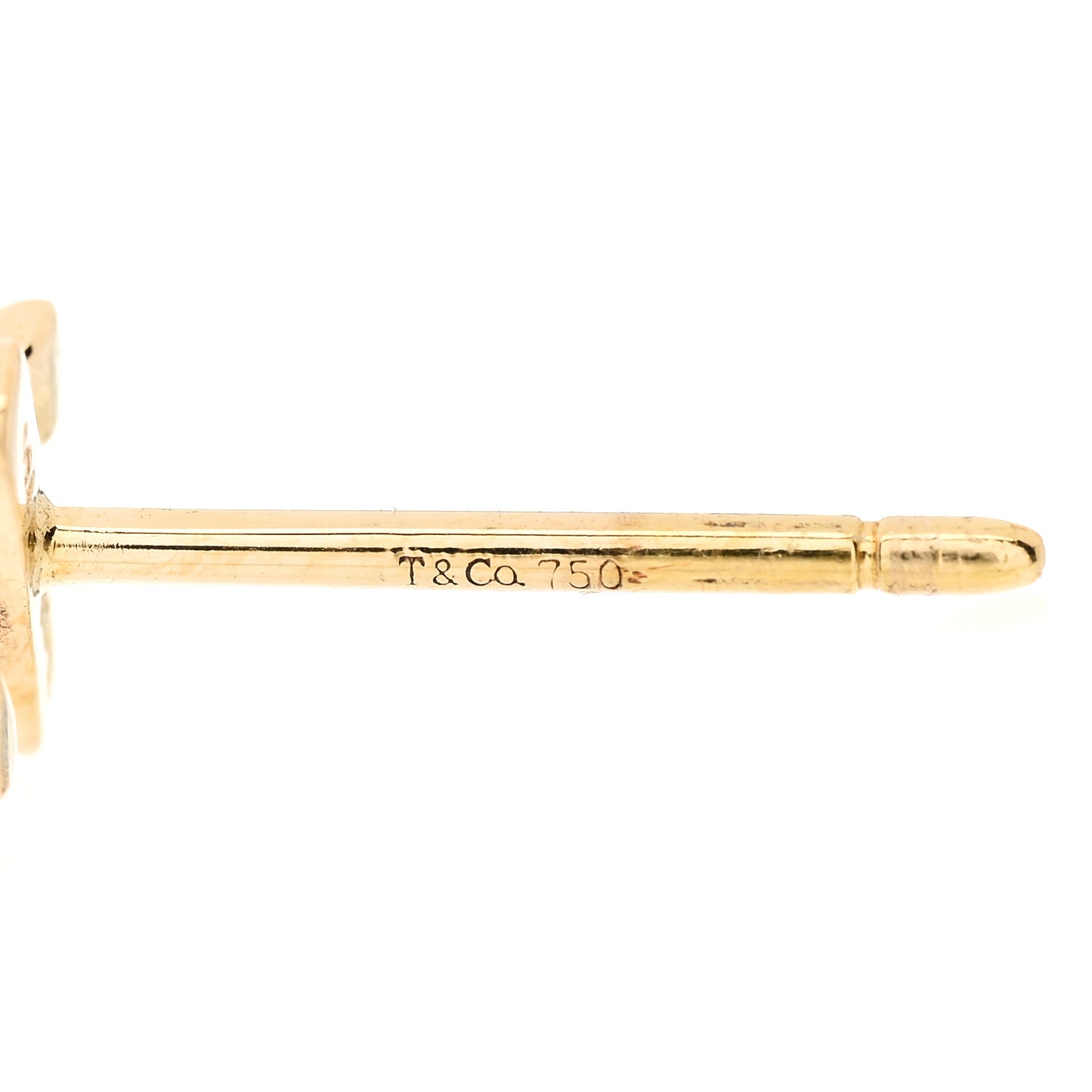 18K Yellow Gold 5mm Cross Stitch Earrings