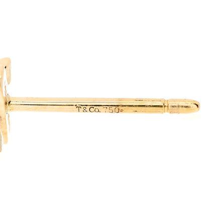 Tiffany 18K Yellow Gold 5mm Cross Stitch Earrings 5 of 5