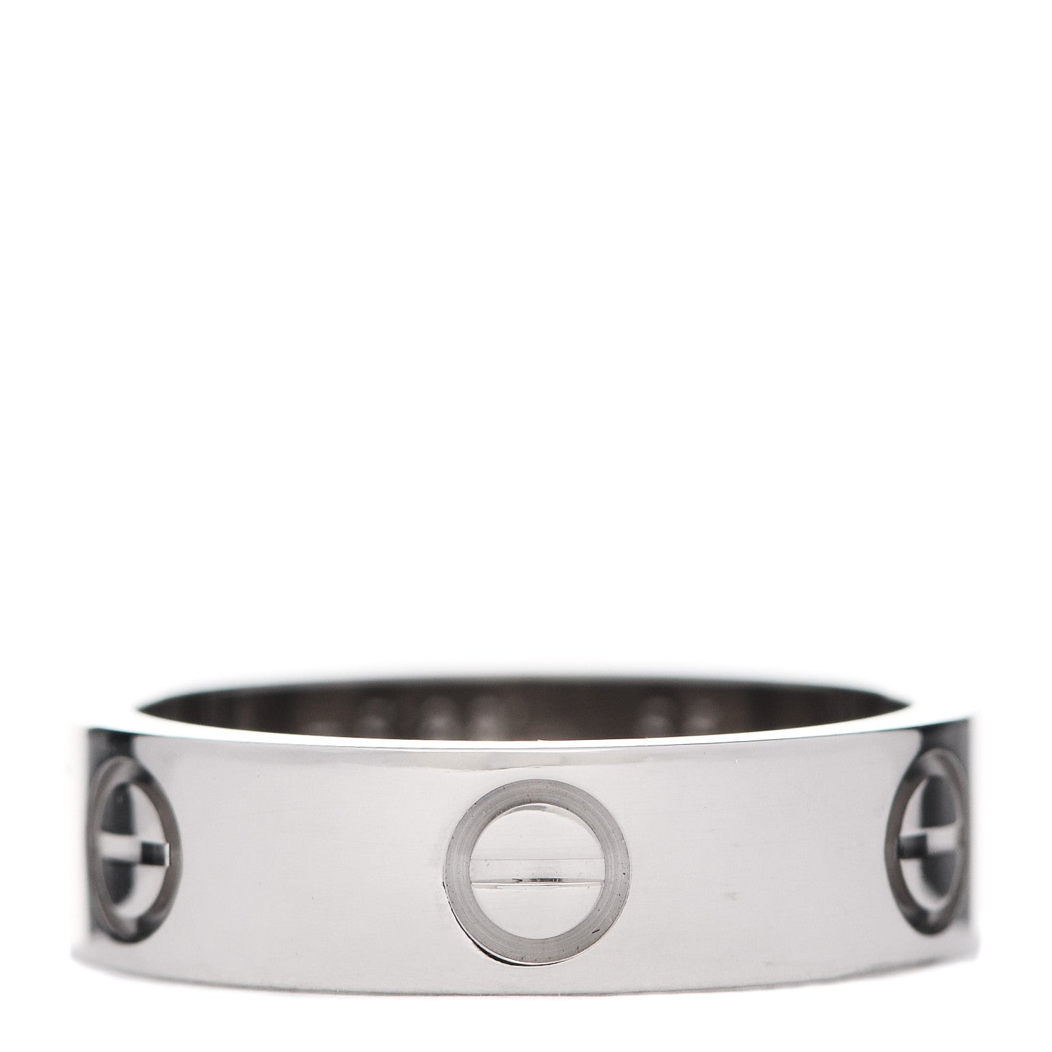 Cartier 18K White Gold 5.5mm LOVE Ring 55 7.25 1 of 7