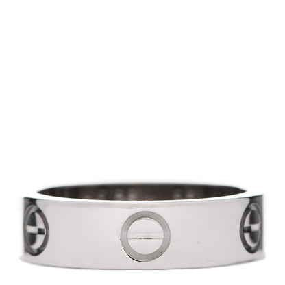 Cartier 18K White Gold 5.5mm LOVE Ring 55 7.25 1 of 7