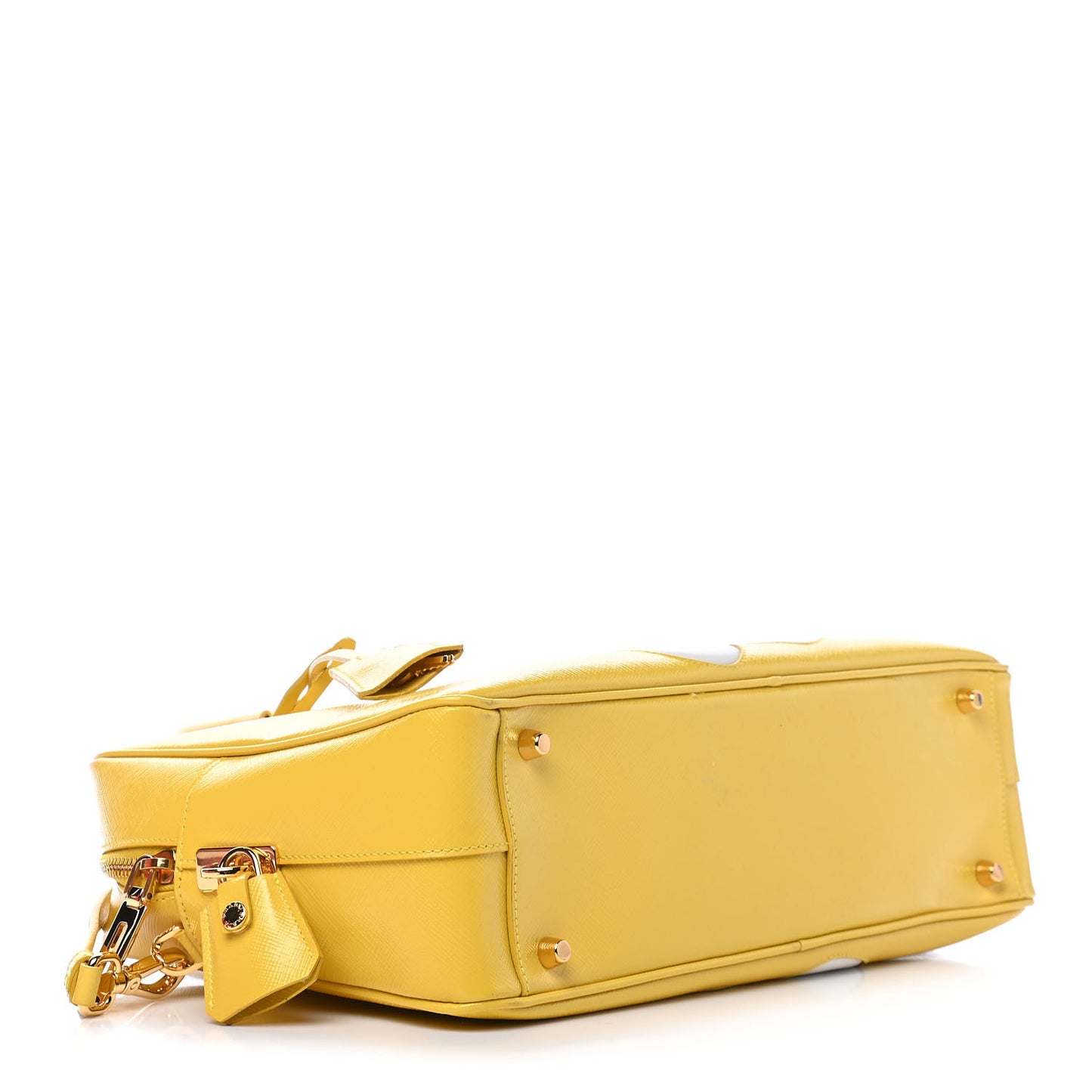 Saffiano Vernice Floral Bauletto Bag Girasole