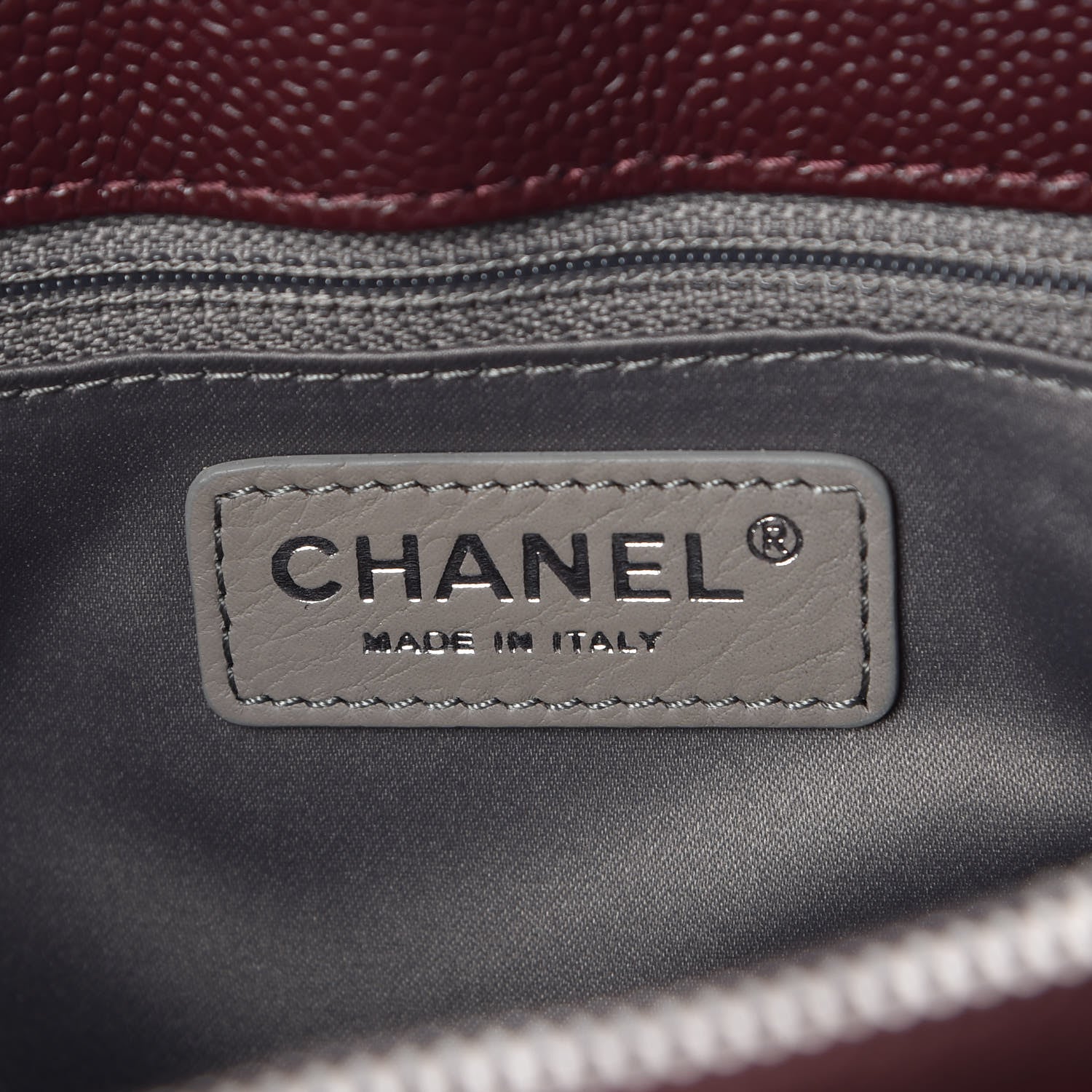 Chanel Caviar Quilted Grand Shopping Tote GST Burgundy 8 of 9
