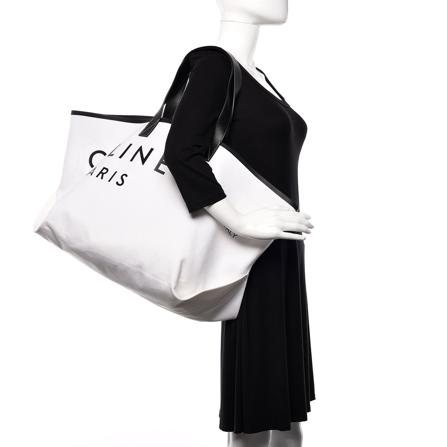 Textile Medium Made In Tote Black White