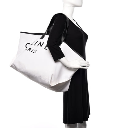 Celine Textile Medium Made In Tote Black White 2 of 11