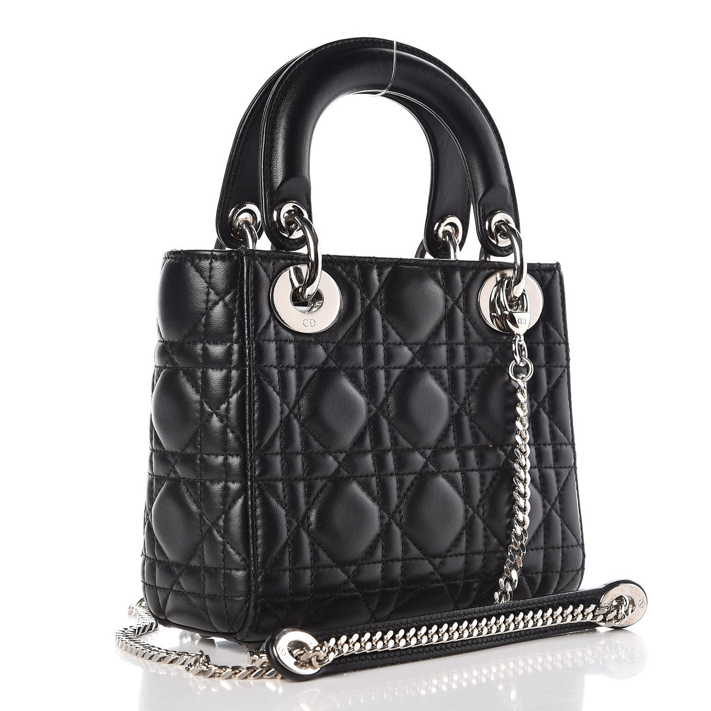 Lambskin Cannage Mini Lady Dior Black