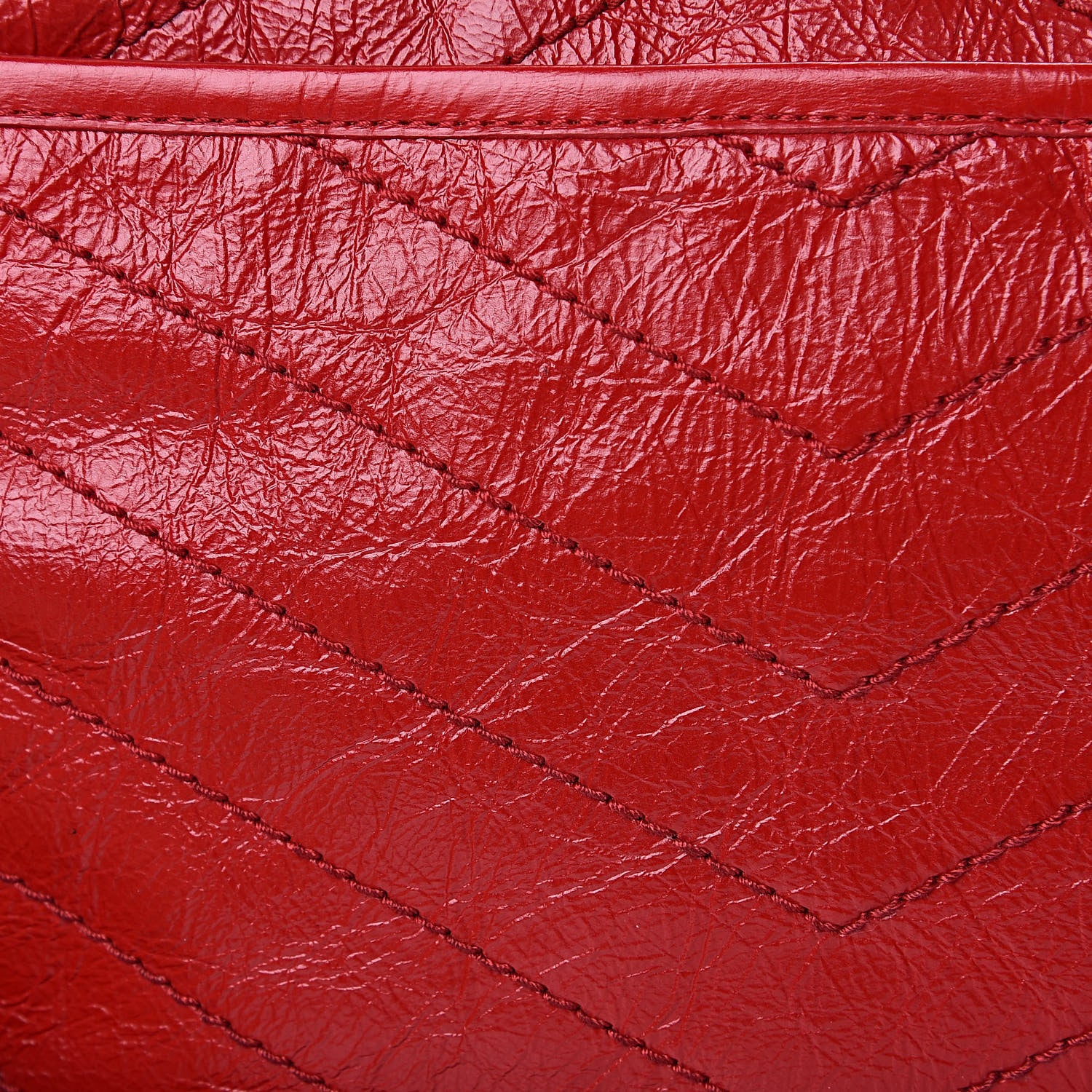 Saint Laurent Crinkled Calfskin Matelasse Monogram Medium Niki Chain Satchel Rouge Eros 10 of 13