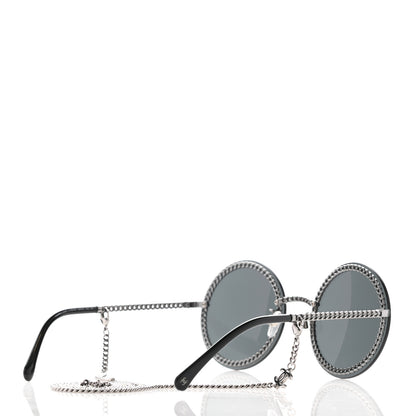 Chanel Round Chain Sunglasses 4245 Black 4 of 7