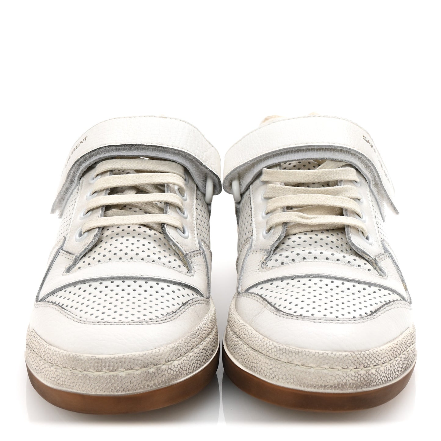 Calfskin Perforated Womens SL24 Sneakers 36 White