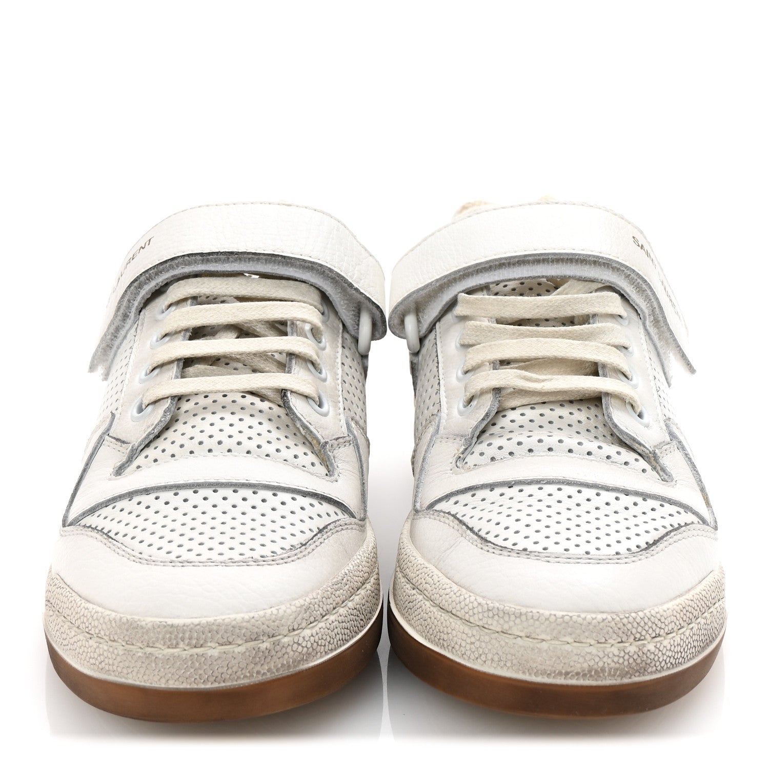 Saint Laurent Calfskin Perforated Womens SL24 Sneakers 36 White 3 of 10