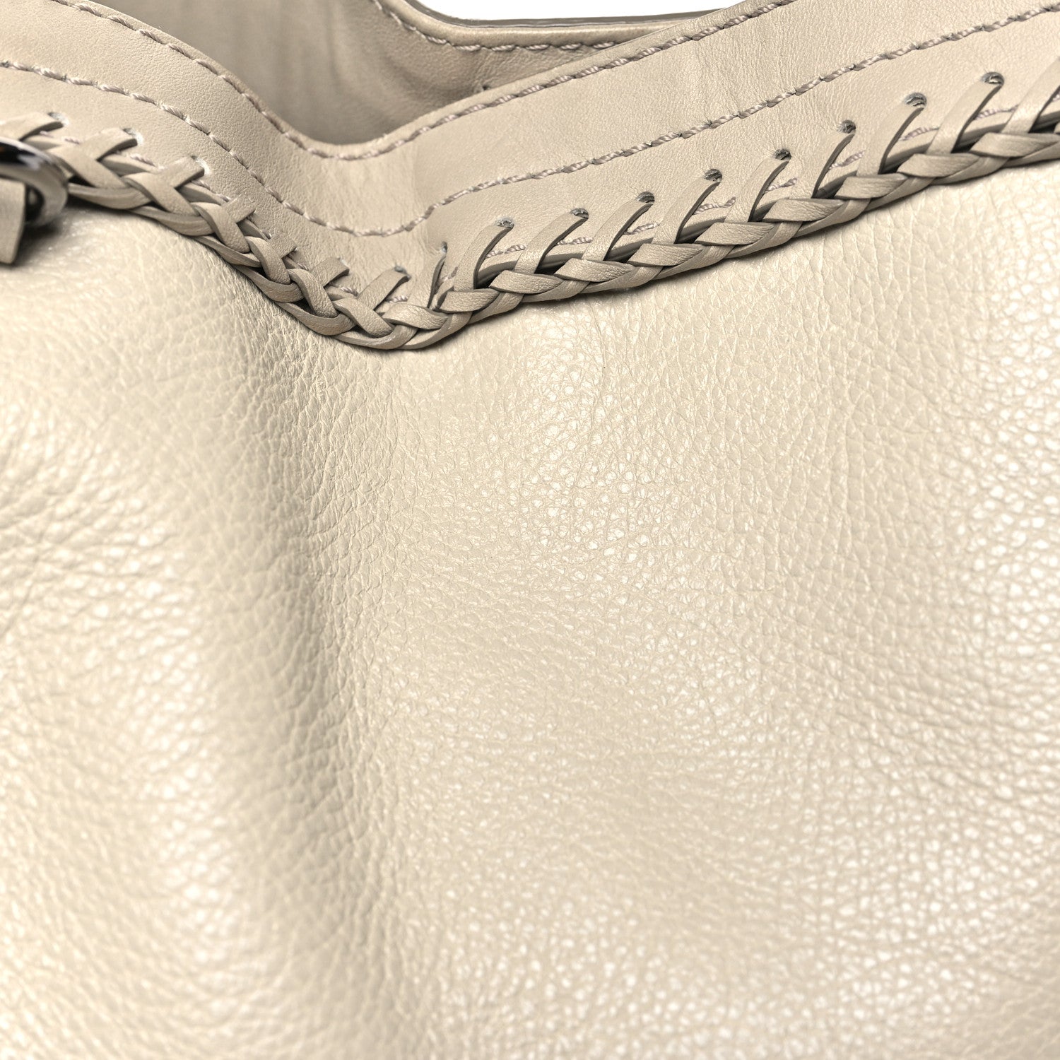 Burberry Grainy Calfskin Braided Small Canterbury Tote Beige 7 of 9