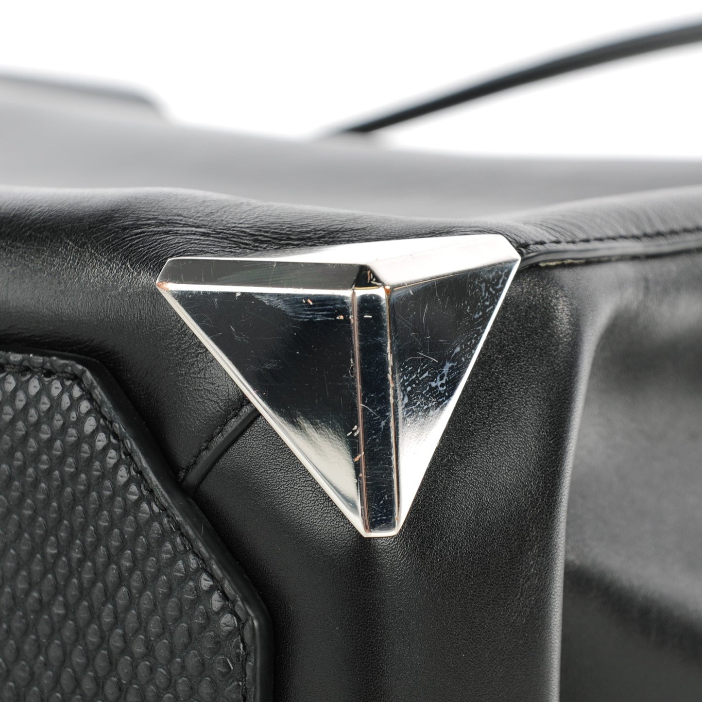 Calf Hair Prisma Skeletal Tote Black