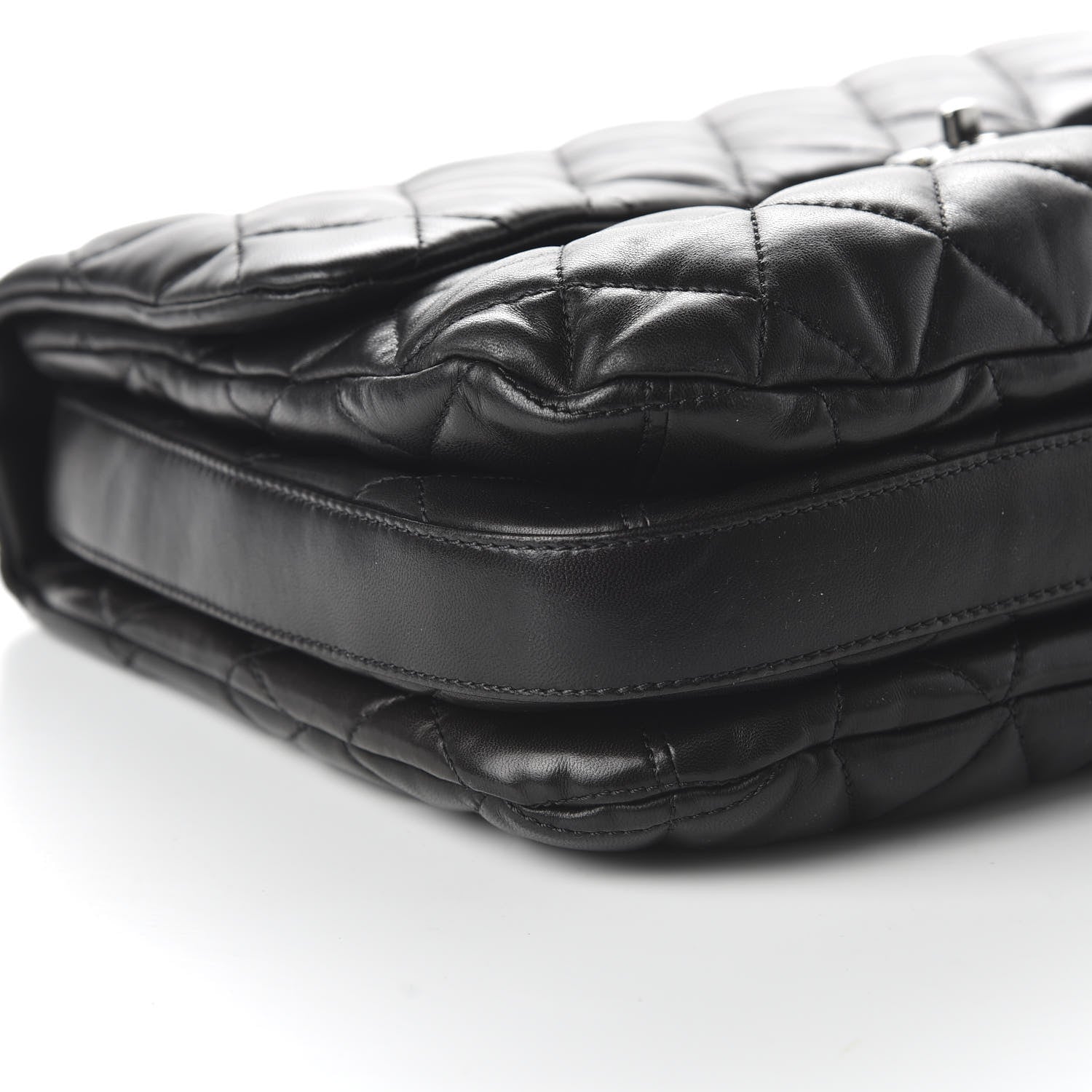 Chanel Lambskin Quilted 3 Large Flap Black 6 of 11