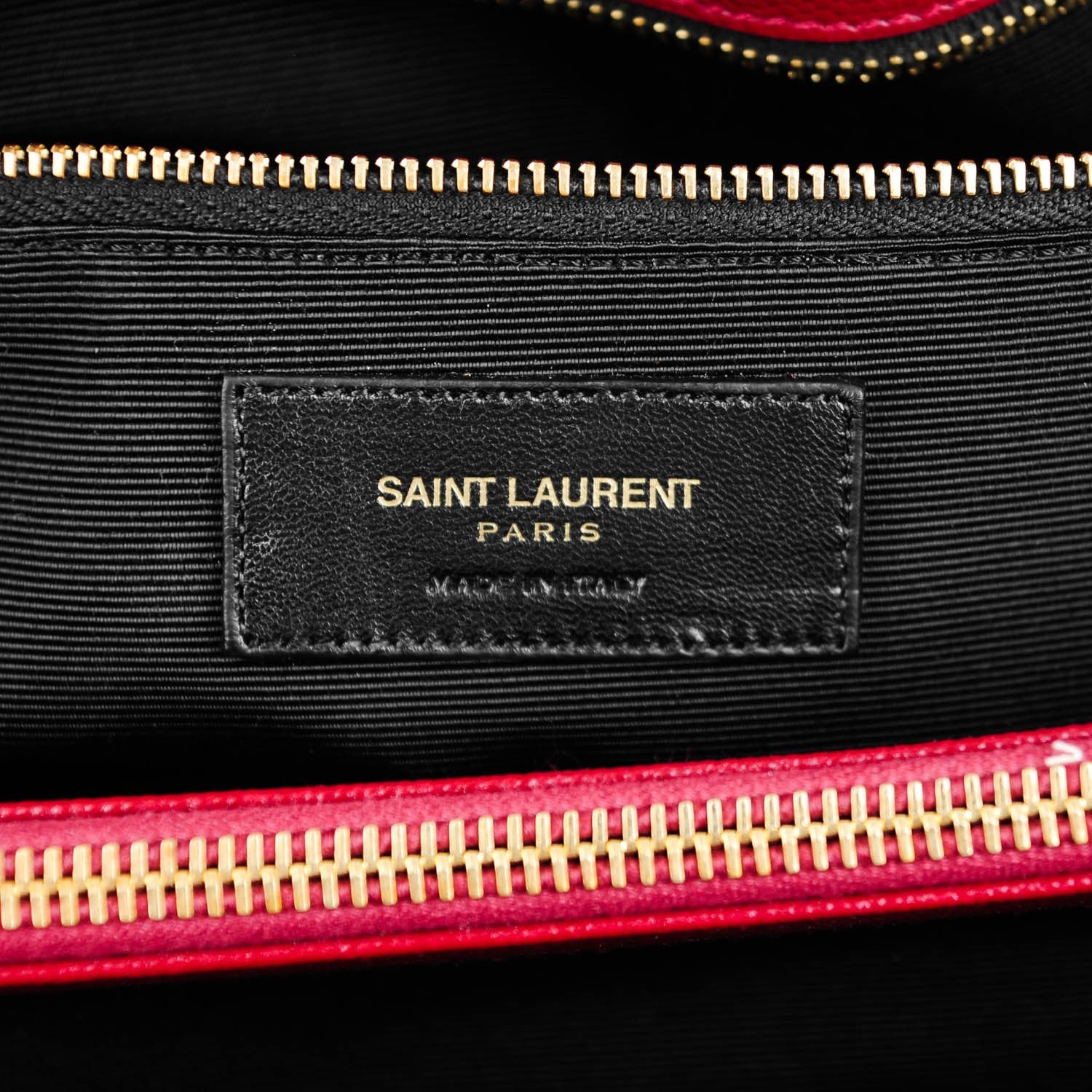 Saint Laurent Grain De Poudre Matelasse Chevron Monogram Shopping Bag Oxblood 6 of 7