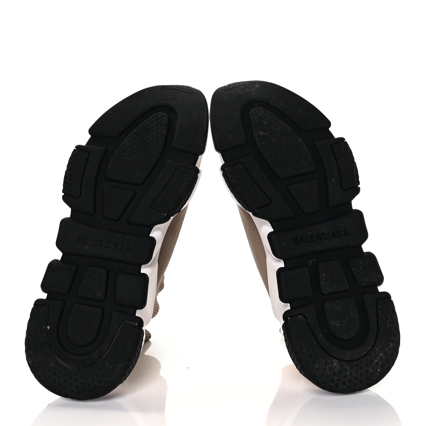 Neoprene Knit Bi-Color Sole Womens Speed Sneakers 37 Beige White Black