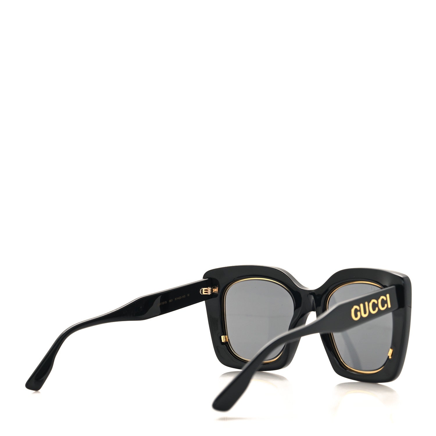 Gucci Acetate Oversize Sunglasses GG1151S Black 4 of 7