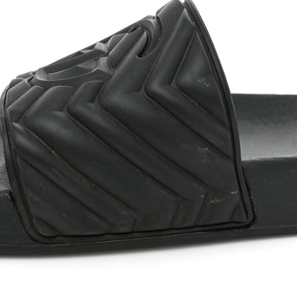 Gucci Rubber Matelasse Mens Slide Sandals 11 Black 11 of 12