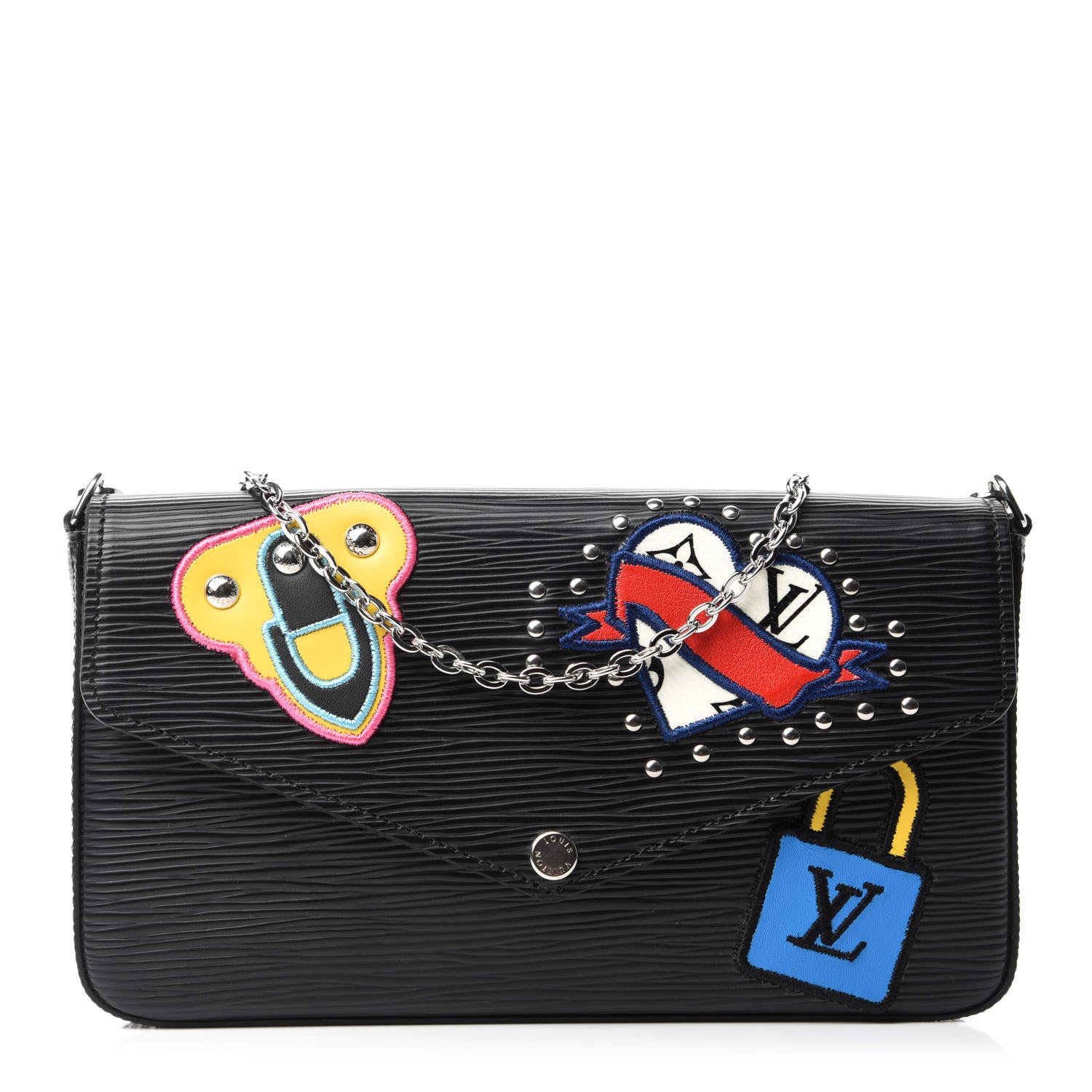 Louis Vuitton Epi LV Stories Pochette Felicie Black 1 of 11