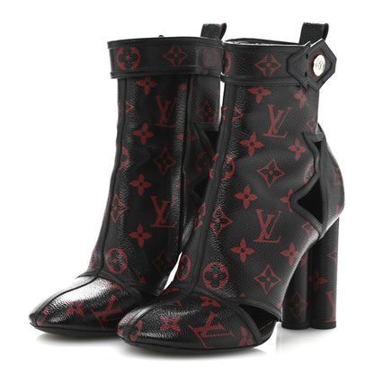 Louis Vuitton Monogram Infrarouge Logomania Ankle Boots 37 Black 4 of 11