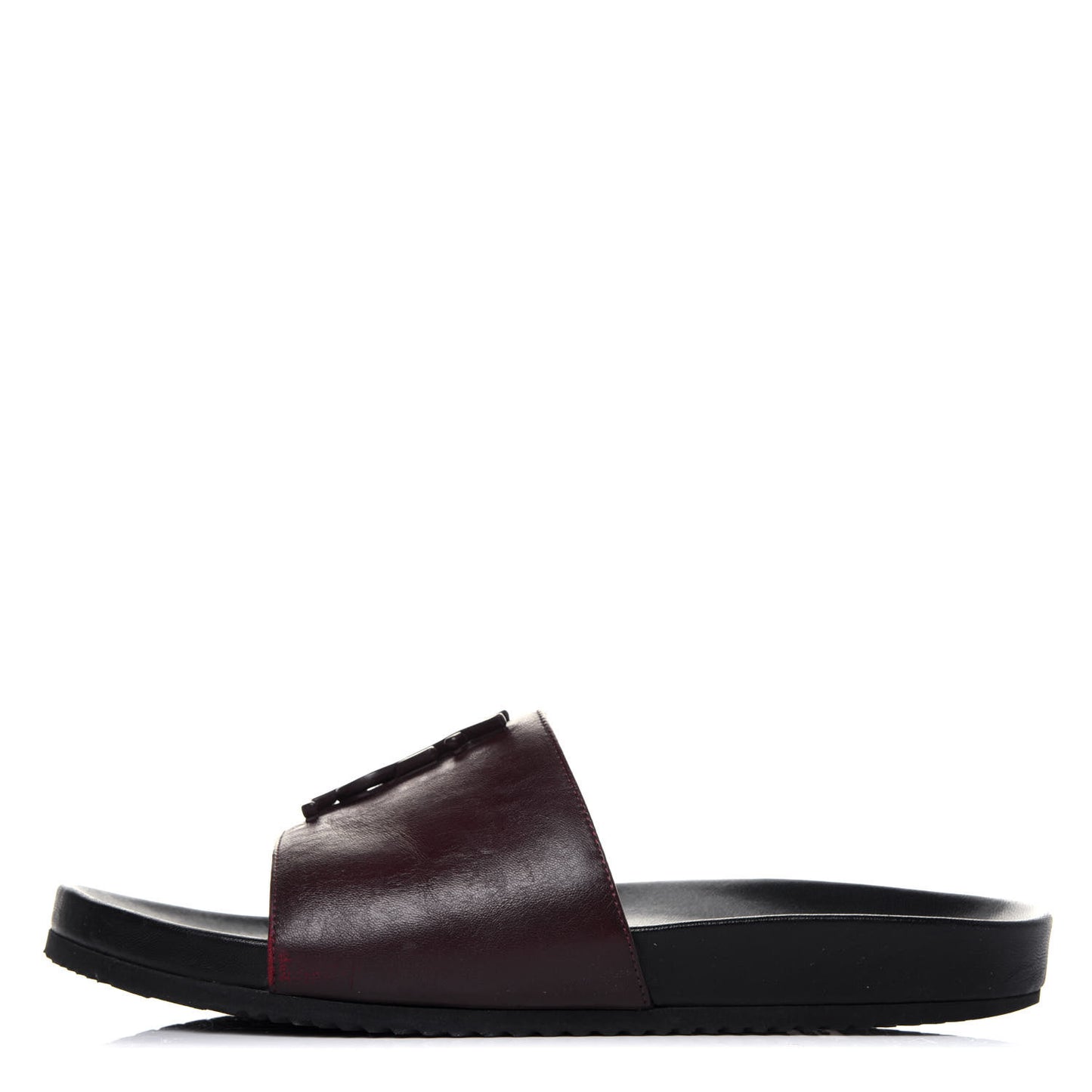 Lambskin Joan Slide Sandals 39 Burgundy
