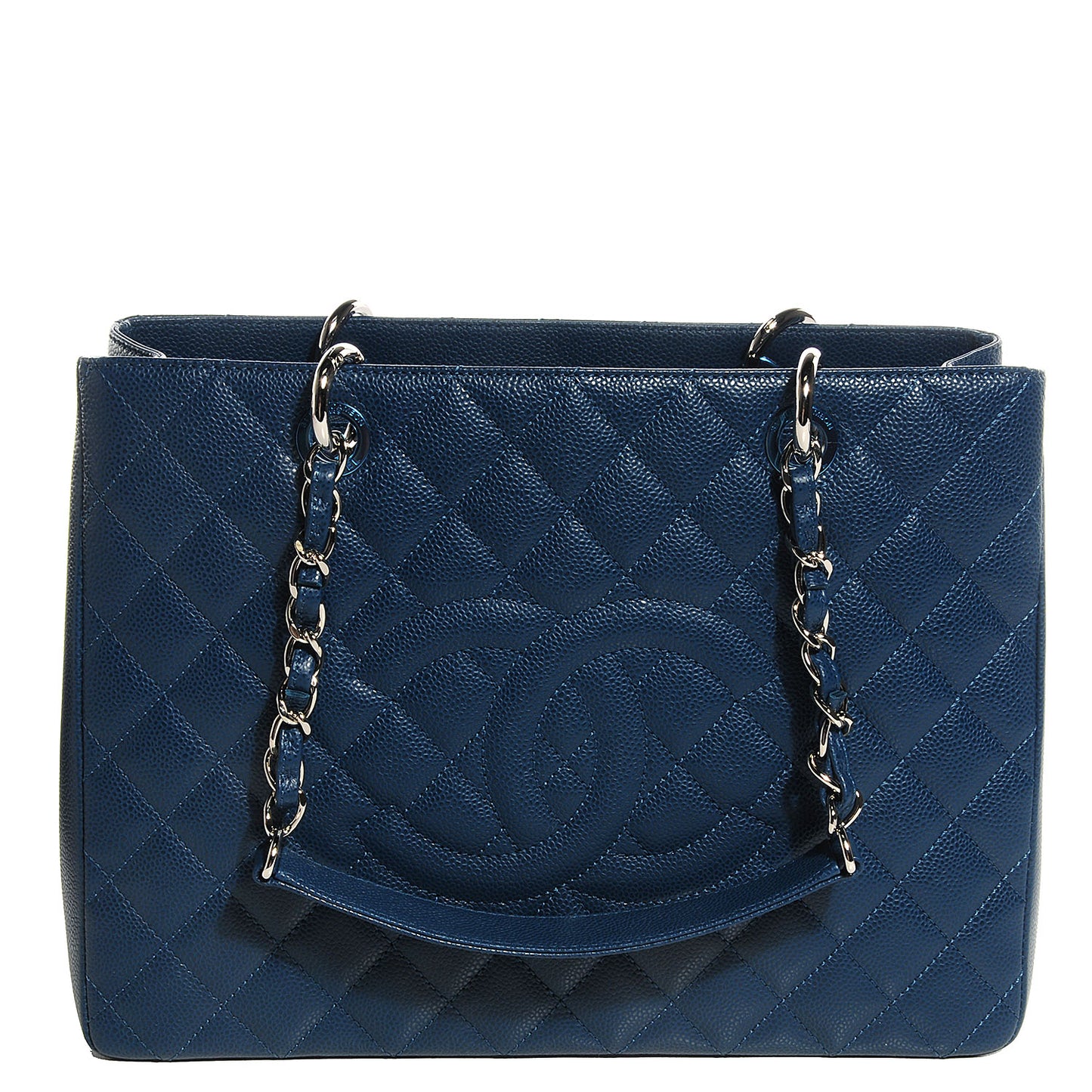 Caviar Grand Shopping Tote GST Dark Blue