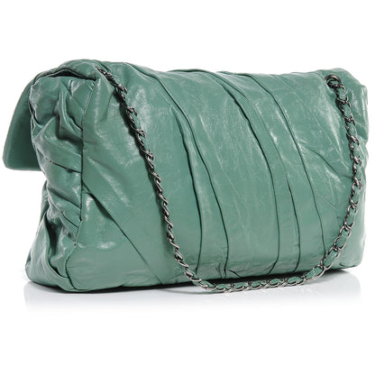 Chanel Glazed Calfskin Twisted Maxi Flap Green 3 of 8