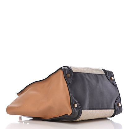 Celine Smooth Calfskin Shrunken Lambskin Mini Tri-Color Luggage White 4 of 33
