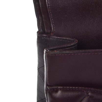 Chanel Lambskin Quilted Jumbo Double Flap Dark Purple 11 of 15