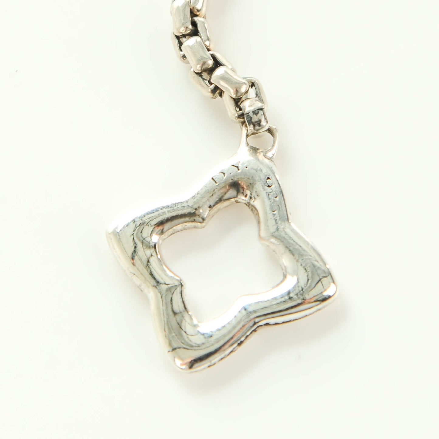 Sterling Silver 25mm Quatrefoil Chain Necklace