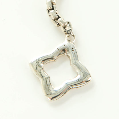David Yurman Sterling Silver 25mm Quatrefoil Chain Necklace 5 of 6