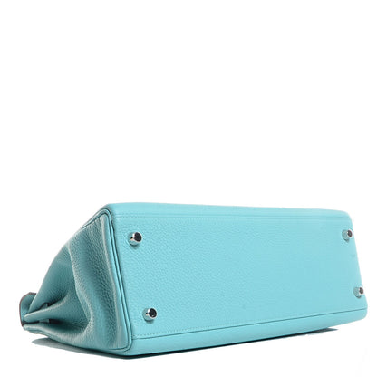 Hermes Togo Kelly Retourne 32 Bleu Atoll 5 of 21