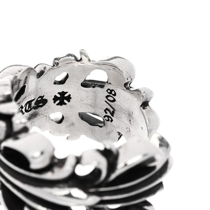 Chrome Hearts Sterling Silver Double Floral Cross Ring 60 9 6 of 6