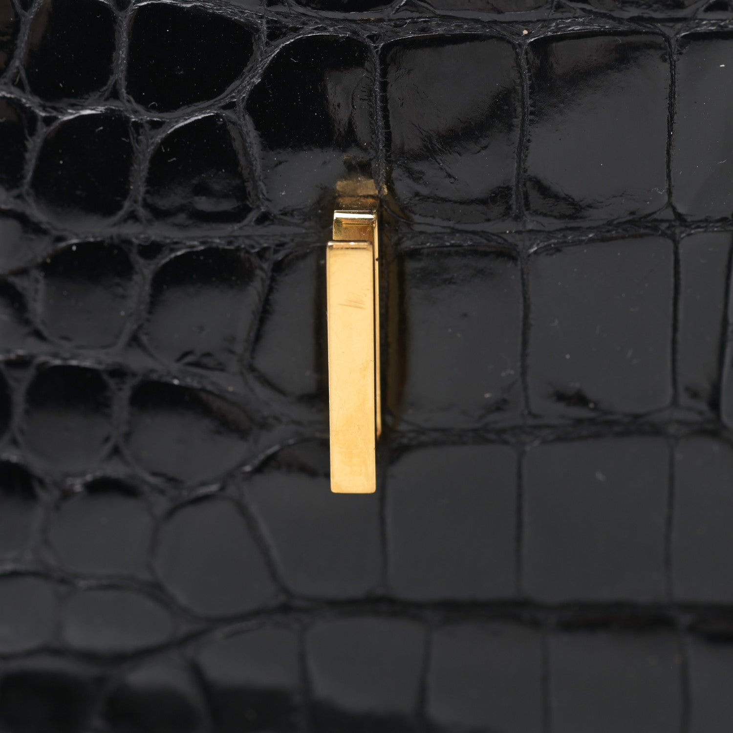Hermes Shiny Porosus Crocodile Birkin 35 Black 23 of 30