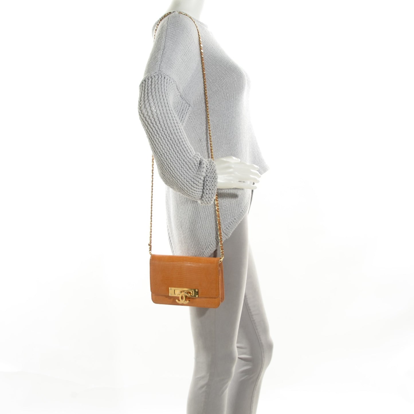Lizard Golden Class Wallet on Chain WOC Orange