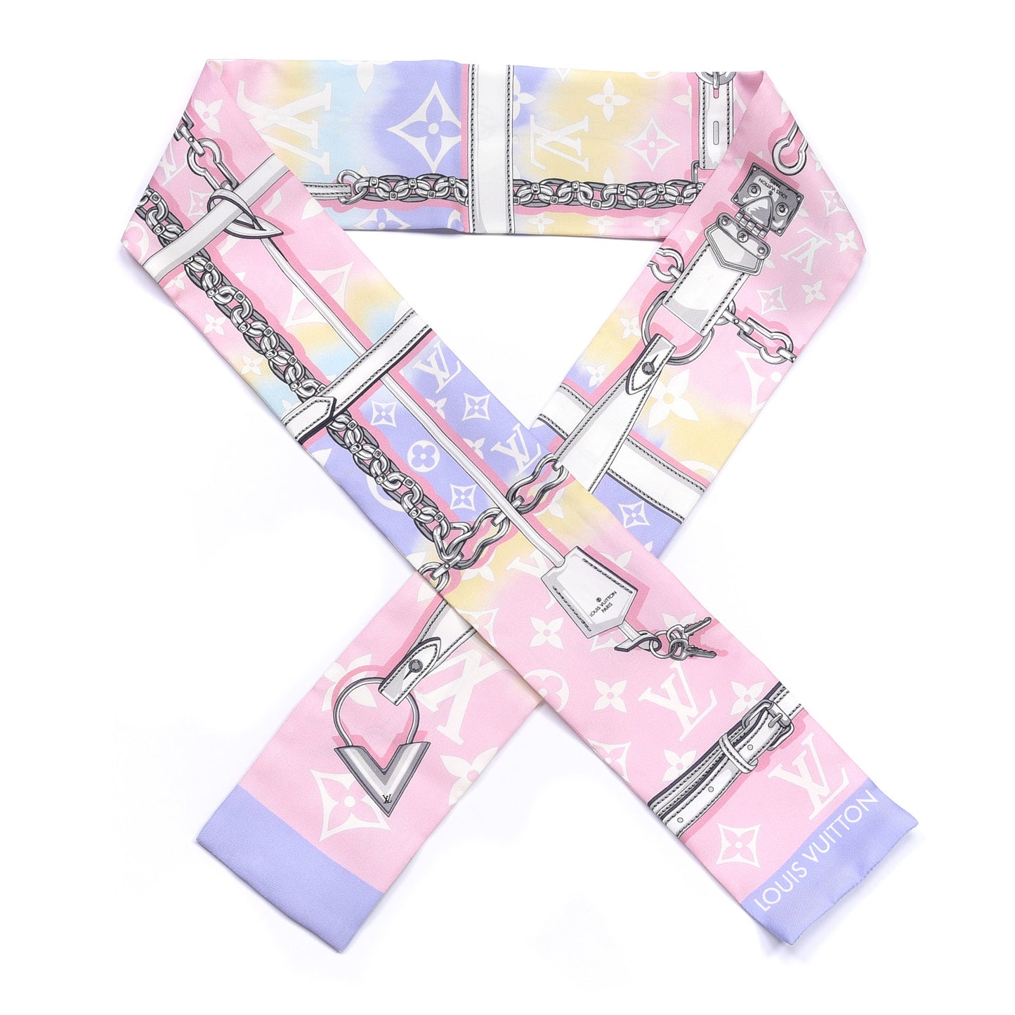 Silk Monogram Escale Confidential Bandeau Pink