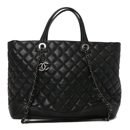 Chanel Calfskin Quilted Large Easy Shopping Tote Black 1 of 10