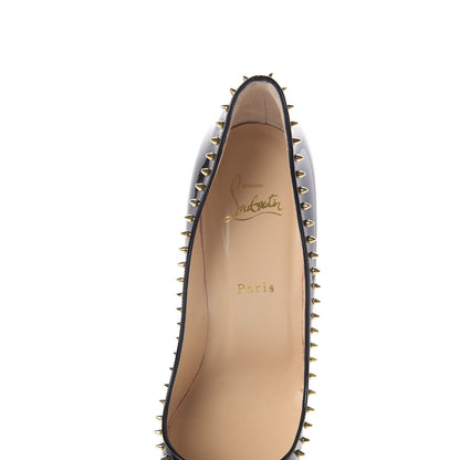 Christian Louboutin Patent Anjalina 100 Pumps 40 Black 7 of 9