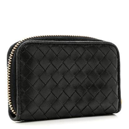 Bottega Veneta Nappa Intrecciato Zip Around Coin Purse Black 2 of 8